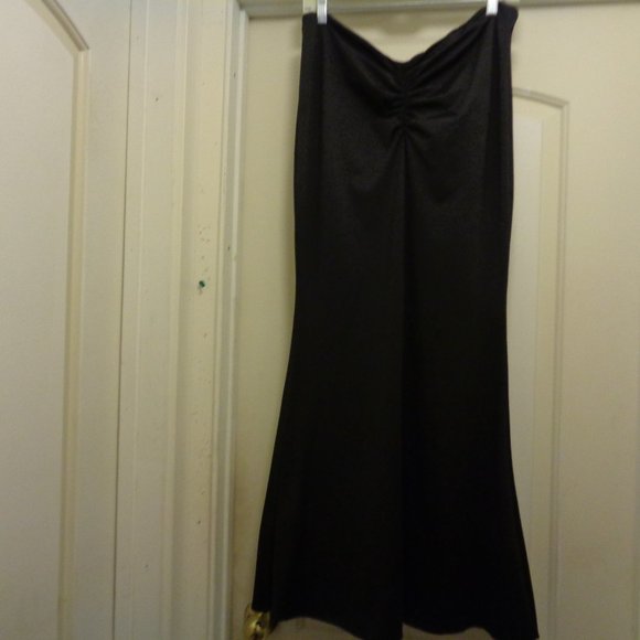 JAZZ AESTHETIC UNEMLELE STRETCHY BLK STRAPLESS GOWN DRESS W GATHERE BODI… - Picture 4 of 7